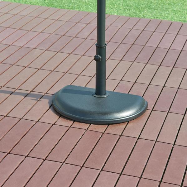 Sonnenschirmständer Bisenti Beton 45x29x4,5cm Schwarz 10 kg [casa. pro]