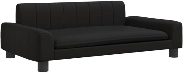 Kindersofa Schwarz 90x53x30 cm Kunstleder