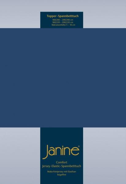 Janine Topper Comfort Jersey Spannbetttuch | 140x200 cm - 160x220 cm | marine