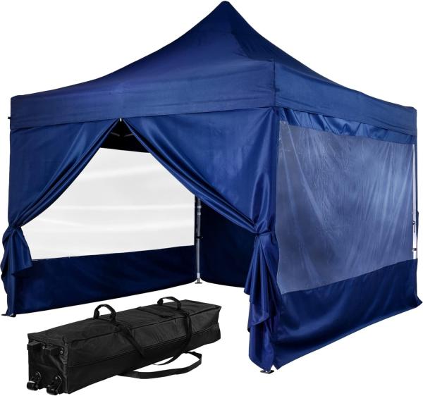 INSTENT Faltpavillon "PRO" 3x3,Trolley, Alu, blau, 4ST