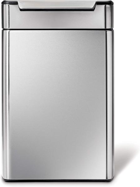 simplehuman 48 Liter, touch-bar Recycler Abfalleimer, gebürsteter Stahl, 10 Jahre