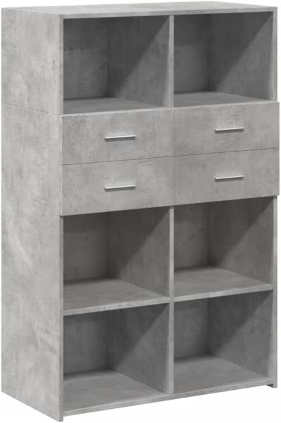 Highboard Betongrau 80x42,5x124 cm Holzwerkstoff 3281388