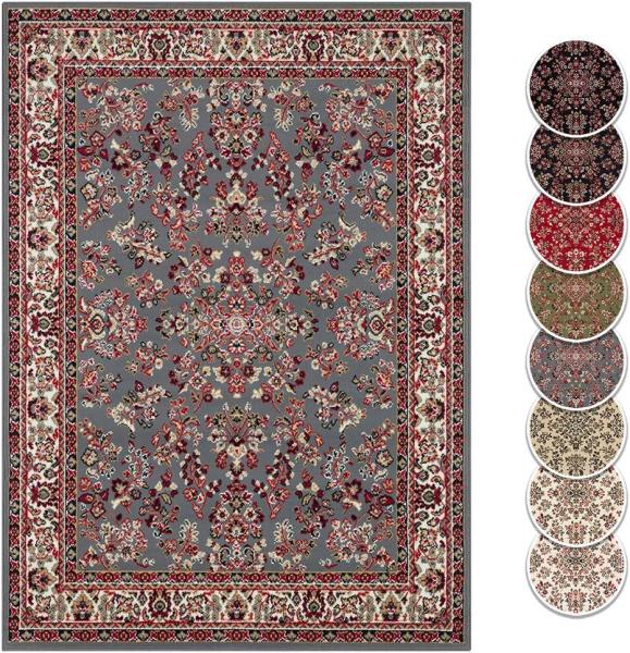 Kurzflor Orient Teppich Zabul - 180x260x0,8cm - grau