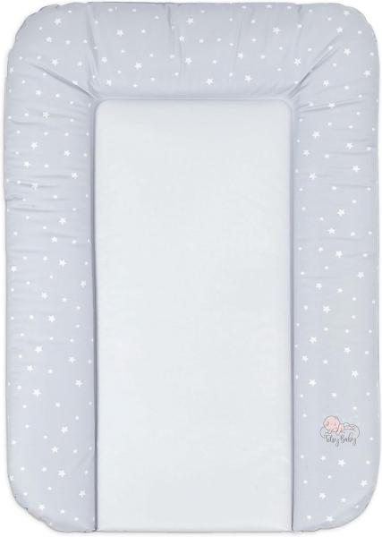 Wickelauflage Wickelkommode Auflage Baby 70 x 50 cm - Wickelmatte Wickeltischauflage Wasserfest Wickelunterlage Weich Grau