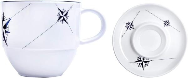 Marine Business Tasse Teetasse mit Unterteller - Northwind - einzeln