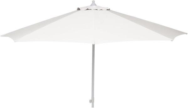 SIENA GARDEN Push Pro Mittelstockschirm silber/natur Ø 300cm Gestell Alu silber, Streben Stahl, Bezug 100% Polyester, 180g/m² natur, Lichtschutzfaktor UPF 50+