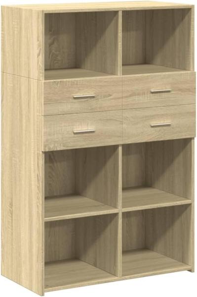 Highboard Sonoma-Eiche 80x42,5x124 cm Holzwerkstoff