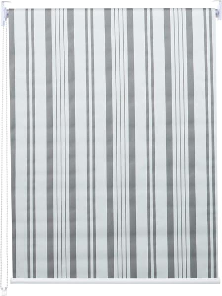 Rollo HWC-D52, Fensterrollo Seitenzugrollo Jalousie, 120x160cm Sonnenschutz Verdunkelung blickdicht ~ grau/weiß