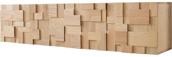 Lowboard Puzzle 175 cm Eiche Natur schwebend