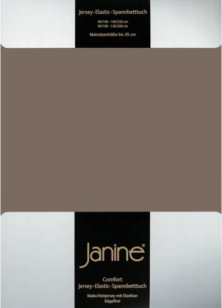 Janine Jersey Elastic Spannbetttuch|140x200 cm - 160x220 cm| capuccino