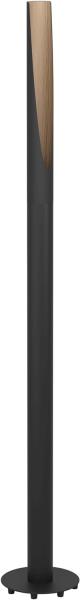 Eglo 900877 Stehleuchte BARBOTTO Stahl, Holz schwarz, braun GU10 1X4,5W H:136. 5cm Ø6cm mit Fußtrittschalter