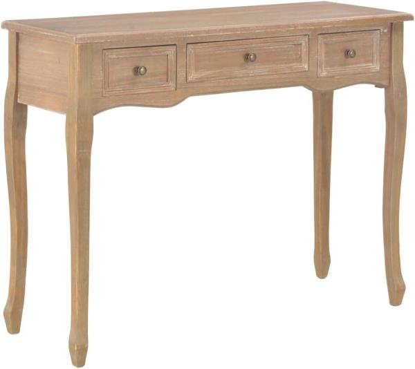 280047 Dressing Console Table with 3 Drawers Brown