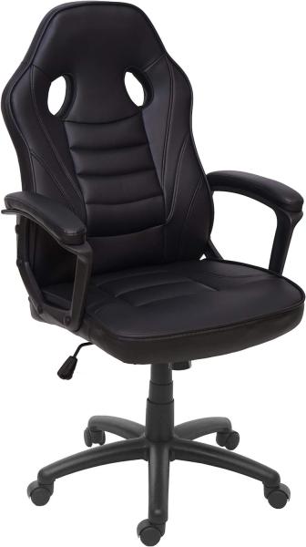 Bürostuhl HWC-F59, Schreibtischstuhl Drehstuhl Racing-Chair Gaming-Chair, Kunstleder ~ schwarz