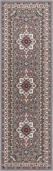 Orientalischer Kurzflor Teppich Parun Täbriz Grau - 80x250x0,9cm