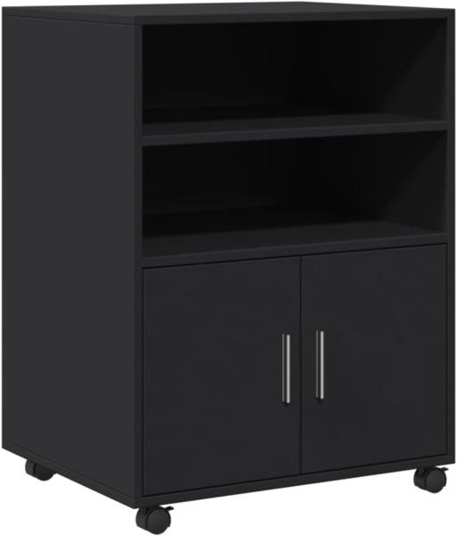 Rollschrank Schwarz 60x48x81 cm Holzwerkstoff 853165