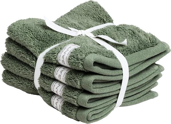 Gant Home Seifentuch Set Gesichtstücher Premium Towel Agave Green (30x30cm) (4-teilig) 852007201-314