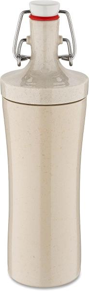 Koziol Trinkflasche Plopp To Go, Wasserflasche, Kunststoff-Holz-Mix, Nature Desert Sand, 425 ml, 7796700