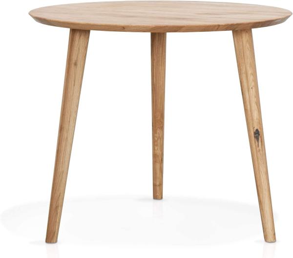 Möbel-Eins ASCON Esstisch, rund, Material Massivholz, Wildeiche 75 cm