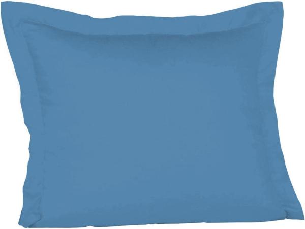 Fleuresse Mako-Satin-Kissenbezug uni colours meeresblau 6072 35x40