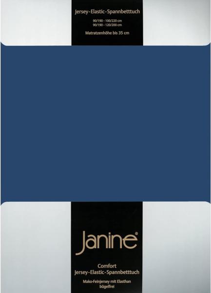 Janine Spannbettlaken ELASTIC 5002, Gr. 200x200 cm, Fb. 82 marine, Elastic-Jersey