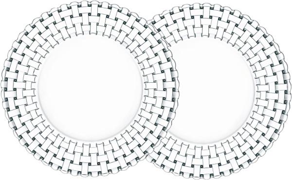 Nachtmann Bossa Nova Speiseteller, 2er Set, Speise Teller, Servierteller, Glasteller, Kristallglas, Ø 27 cm, 0098028-0