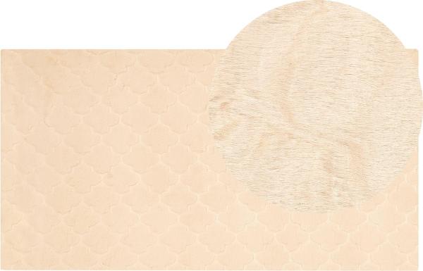 Kunstfellteppich Kaninchen beige 80 x 150 cm Shaggy GHARO