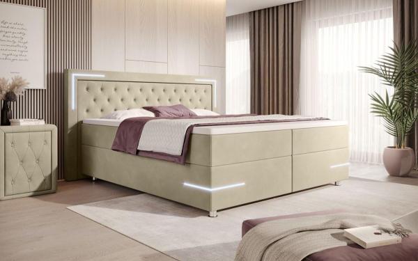 Boxspringbett Carlotta 180x200 Beige H4