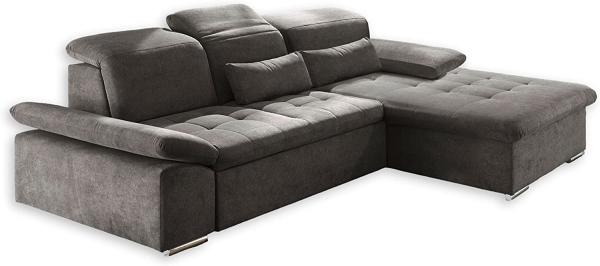 Couch WAYNE Sofa Schlafcouch Bettsofa Sofabett braun schwarz L-Form rechts