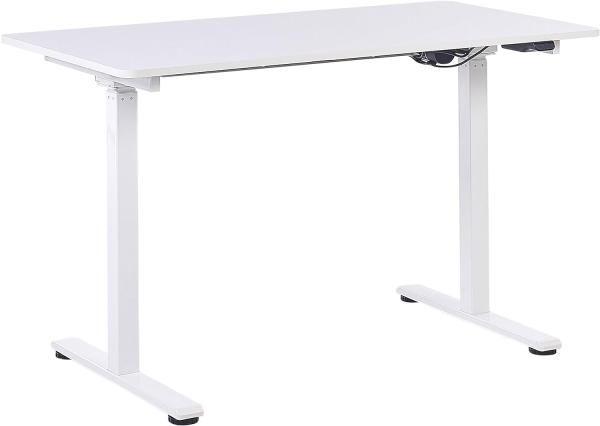 Schreibtisch weiß 120 x 60 cm elektrisch höhenverstellbar GRIFTON