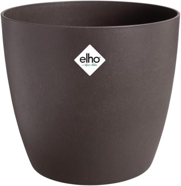 elho The Coffee Collection Rund 22 cm – Blumentopf für den Innenbereich – Hergestellt aus Kaffeesatz und recyceltem Kunststoff - Braun/Espresso Braun