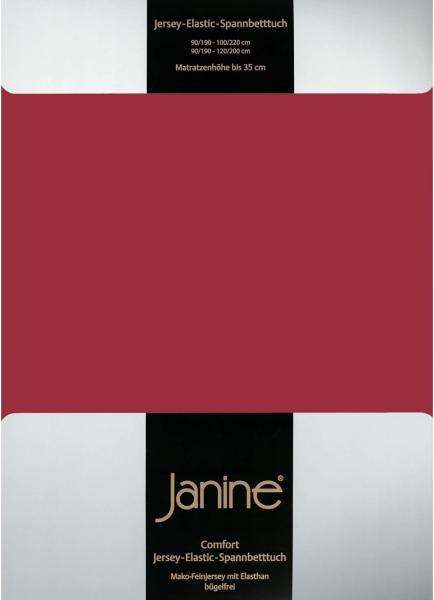 Janine Spannbettlaken Jersey Elastic, Granat, Größe Bettlaken:140/160x200/220