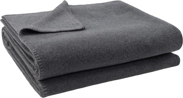 Zoeppritz Soft-Fleece Decke medium grey 160x200 cm 103291-940