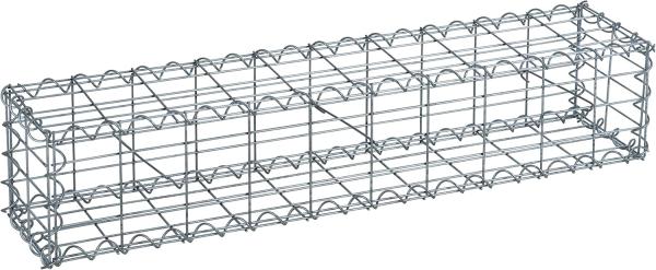 Gabione Steingabionen Steinkorb Gabionen Wand Drahtkorb 100 x 20 x 20 cm