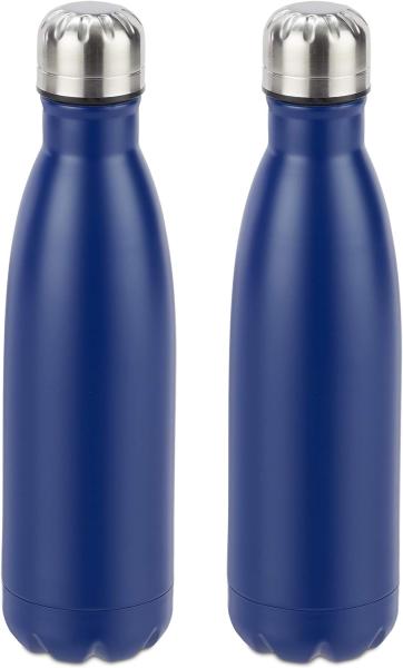 2 x Trinkflasche Edelstahl blau 10028156