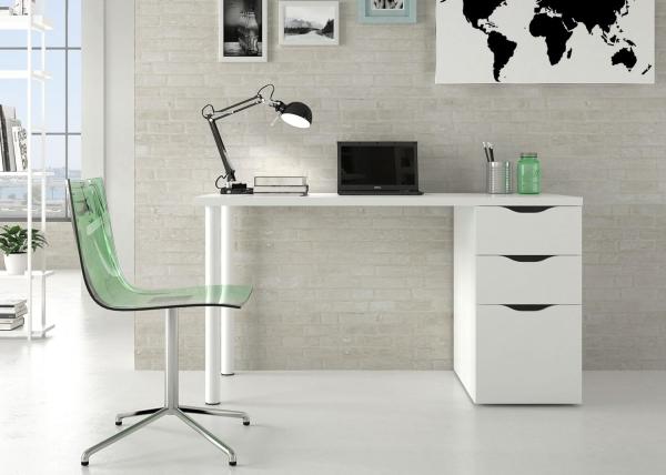 Schreibtisch >Athena< in Artik-Weiß - 138x74x60 (BxHxT)