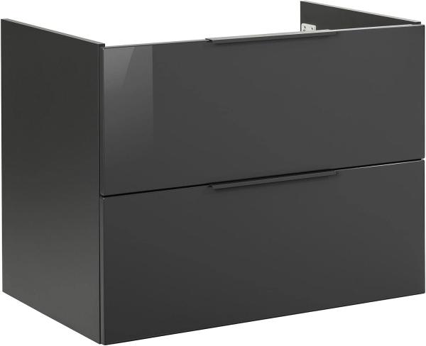 Fackelmann LUNA Waschtischunterschrank 80cm, Schwarz/Anthrazit