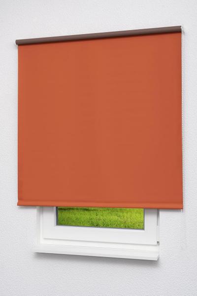 Lysel Outlet - Verdunkelungsrollo Shiny Rostorange, (B x H) 122.50cm x 175cm in orange/rostorange