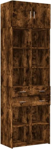 Hochschrank Räuchereiche 70x42,5x225 cm Holzwerkstoff 3281340