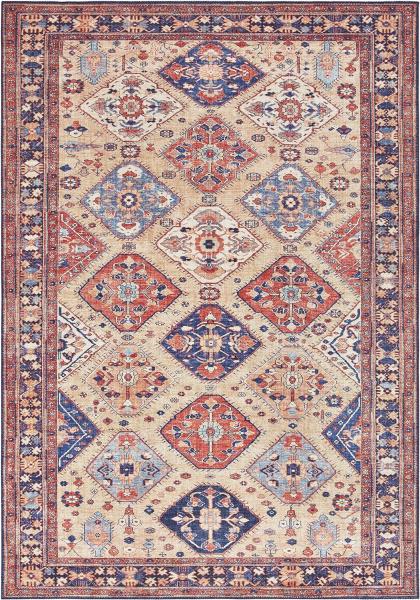 Kurzflor Teppich Afghan Kelim Orientrot - 120x160x0,7cm