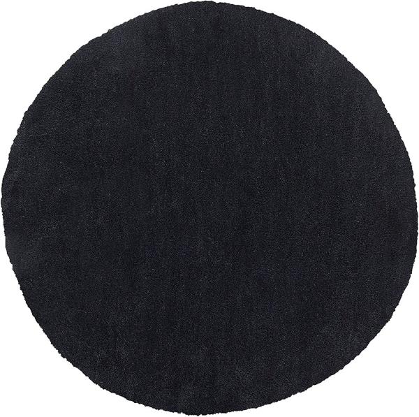 Teppich schwarz ⌀ 140 cm Shaggy DEMRE
