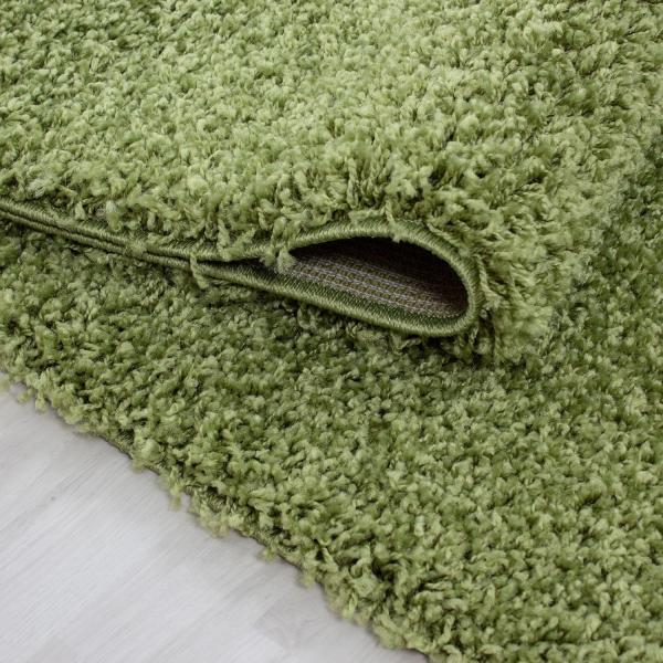 Carpetsale24 Shaggy Hochflor Teppich Wohnzimmer 300x400 cm Grün Modern - Teppich Flauschig, Extra Weich, Pflegeleicht und einfarbig - für Schlafzimmer, Esszimmer - Ideal als Küchenteppich Bild 4