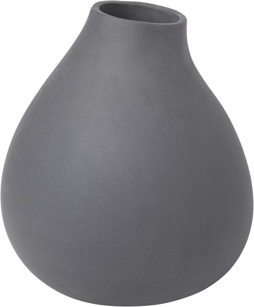 Blomus NONA Vase, Dekovase, Blumenvase, Deko, Porzellan, Pewter, 17 cm, 65970