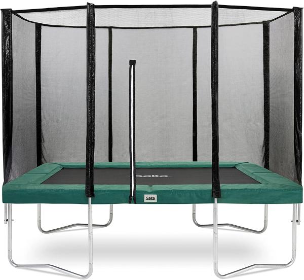 Salta 'Combo' Trampolin, grün, rechteckig, 305 x 214 cm, ab 5 Jahren, maximal belastbar bis 150 kg, inkl. Sicherheitsnetz