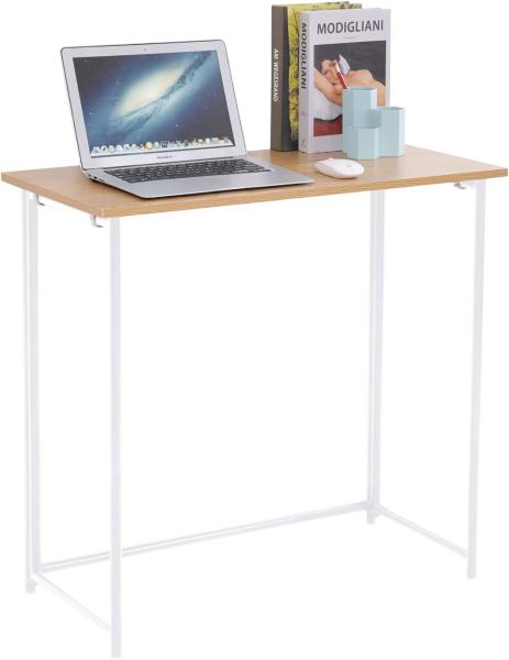 SVITA Schreibtisch Klappbar Schmal Platzsparend Mehrzweck-Computertisch 80x40x76cm Eiche