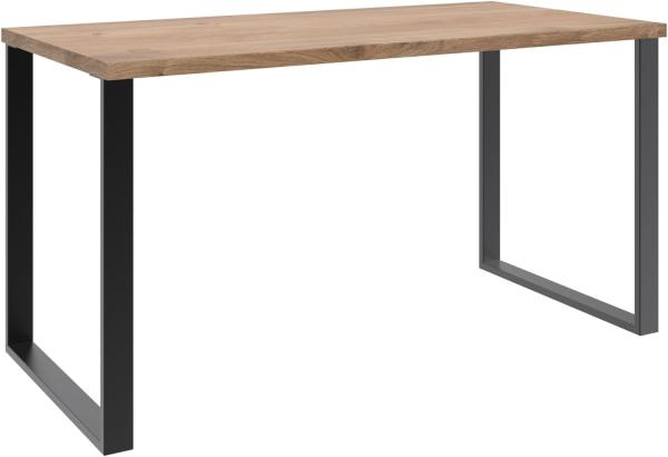 Schreibtisch >HOME DESK< in Plankeneiche Nachbildung - 140x75x70cm (BxHxT)