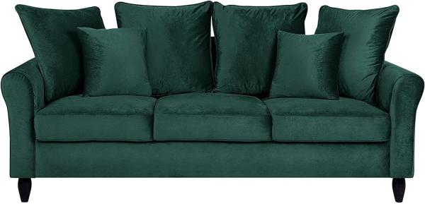 3-Sitzer Sofa Samtstoff dunkelgrün BORNHOLM