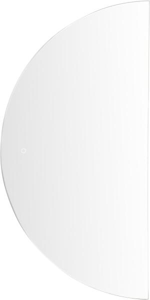 Badspiegel mit LED-Beleuchtung halbrund 60 x 120 cm LOUE