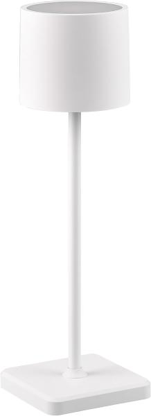 Akku LED Tischleuchte FERNANDEZ für Innen & Außen, Weiß Höhe 38cm