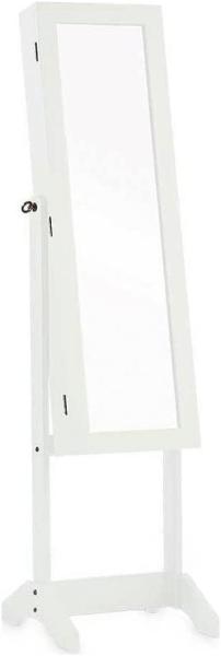 Spiegel Schmuckständer Weiß Holz MDF (36 x 140 x 36,5 cm)