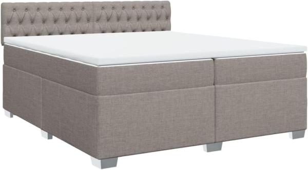 Boxspringbett mit Matratze Taupe 200x200 cm Stoff 3286006